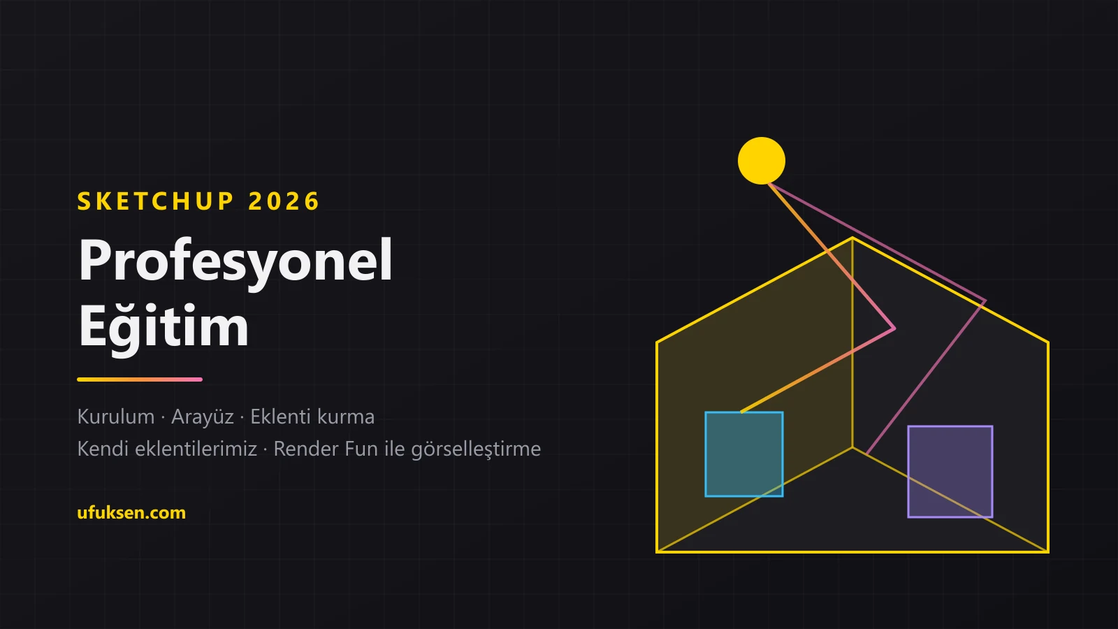 SketchUp 2026 profesyonel eğitim kapak görseli